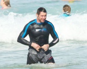 Х'ю Джекман на пляжі Сіднея з родиною