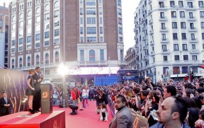 В Мадриде прошла премьера фильма "Голодные игры"