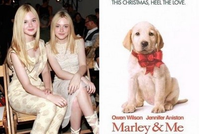 Сестры Фэннинг рассказали в интервью, что фильм "Марли и я" заставил их истерически плакать.