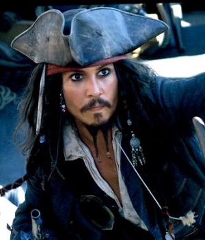 8. Капитан Джек Воробей, пират. "Пираты Карибского моря"