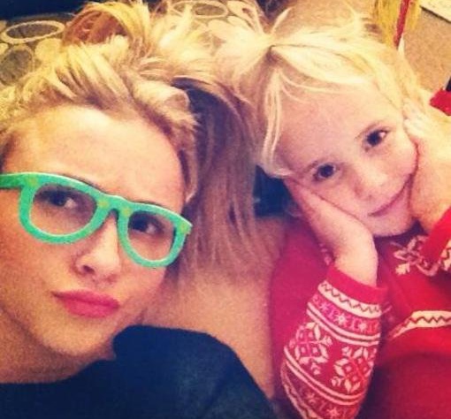 Рождественский вечер голливудская актриса Хайден Панеттьери провела со своей крестницей.