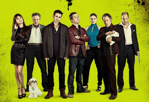 Комедия "<a href="http://kinoafisha.ua/films/sem-psihopatov">Семь психопатов</a> ". В главных ролях Колин Фаррелл, Вуди Харрельсон и Ольга Куриленко. Писатель потерял вдохновение и никак не может написать хороший сценарий. Случайно он оказывается втянутым