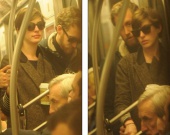 Энн Хэтэуэй ездит на метро