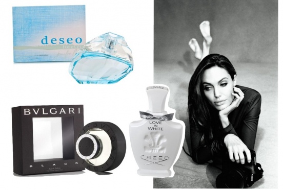 Анжелины Джоли: Bvlgari Black, Creed Love in White, Jennifer Lopez Deseo Forever.