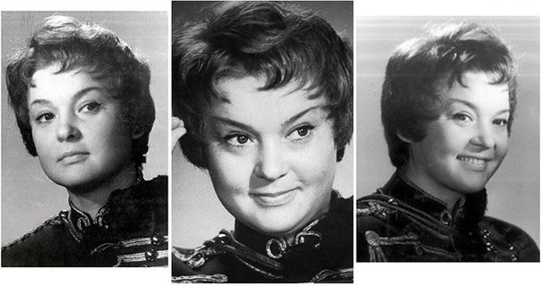 Фотопробы Гурченко в фильм Рязанова "Гусарская баллада" (сыграла Голубкина)