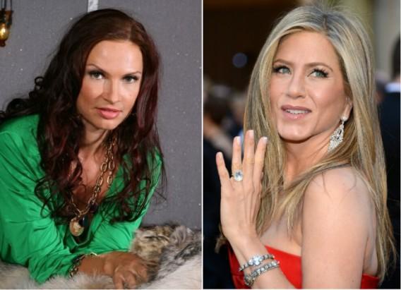 Эвелина Бледанс и Дженнифер Энистон, 44 года