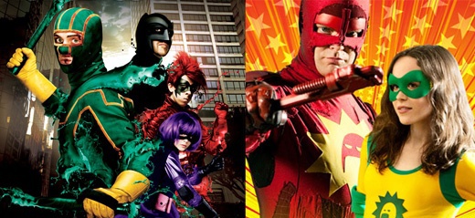 "Пипец" и "Супер" (2010). В разгар триумфа трилогии о Бэтмене Кристофера Нолана, задавшей моду на мрачные и серьезные экранизации комиксов, Мэттью Вон и Джеймс Ганн параллельно решают подорвать представления о супергероях, выпуская сатирические "Пипец" и 