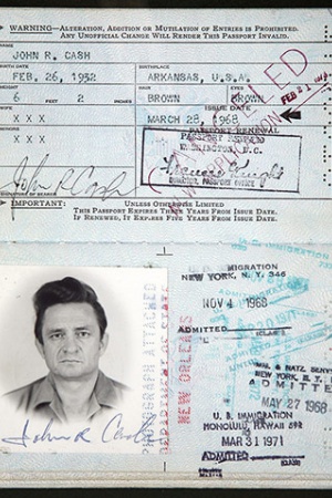 Этот документ принадлежал американскому певцу в стиле кантри Джонни Кэшу с 1968 по 1973 годы