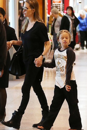 Шайло Энджи показала своим поклонникам совершенно недавно. На днях их застукали в аэропорту Сиднея, Анджелина спешила к самолёту, а её белокурая малышка задумчиво рассматривала преследующих их папарацци.