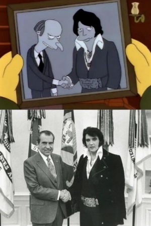 Никсон жмет руку Пресли