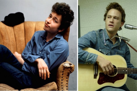 Боб Дилан и Хит Леджер в фильме "Меня там нет"