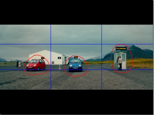 6. Если в кадре появляется несколько объектов (или групп объектов), достойных зрительского внимания, то их количество должно быть нечётным – так зрителю комфортнее. Нечётное количество создаёт большее ощущение сбалансированности, чем, скажем, если этих об