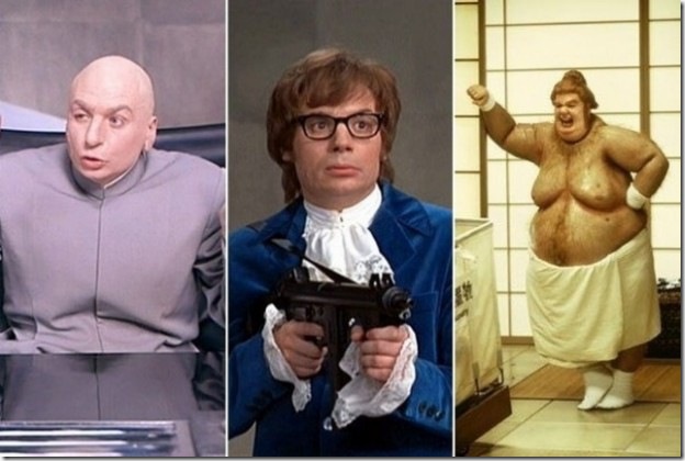 Майк Майерс (Mike Myers) играл целых три роли в "Остине Пауэрсе". Майк Майерс (Mike Myers) играл целых три роли в "Остине Пауэрсе".