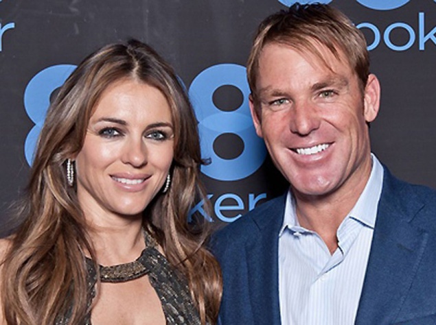 Элизабет Херли и Шэйн Уорн