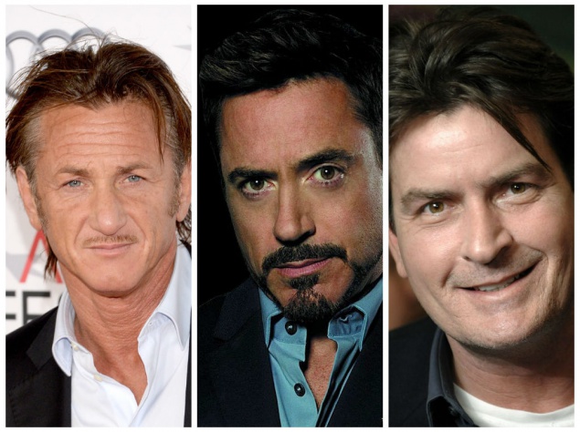 Шон Пенн, Роберт Дауни младший, Чарли Шин