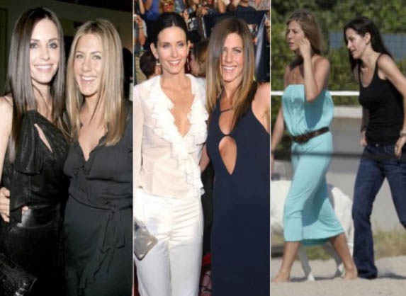 Дженнифер Энистон и Кортни Кокс