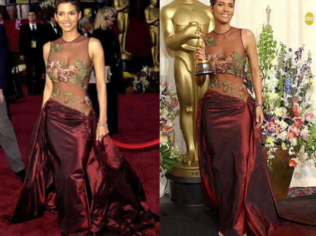 Холли Берри в платье от Elie Saab, 2002 Холли Берри в платье от Elie Saab, 2002
