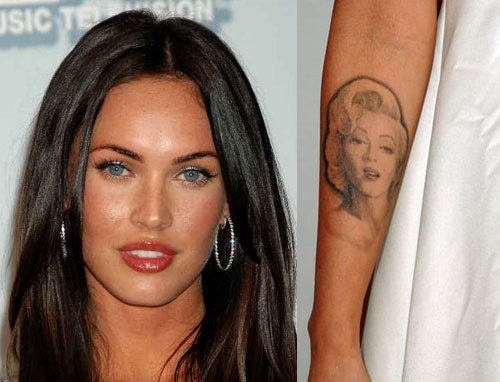 В 2007 году Мегак Фокс, к слову, та ещё любительница расписать своё тело, решила сделать на руке тату с изображением своего кумира. Как оказалось, это изображение несло ещё больший сакральный смысл. Мерилин должна была напоминать Меган о том, чтобы она "н