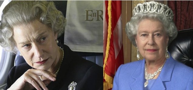 Хелен Мирен и Елизавета II. "Королева". Хелен Мирен и Елизавета II. "Королева".
