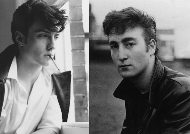 Аарон Тейлор-Джонсон и Джон Леннон. "Стать Джоном Ленноном". Аарон Тейлор-Джонсон и Джон Леннон. "Стать Джоном Ленноном".