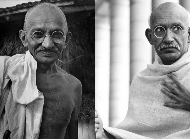 Махатма Ганди и Бен Кингсли. "Ганди". Махатма Ганди и Бен Кингсли. "Ганди".