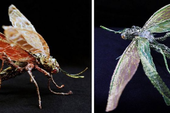 Конечно же, все насекомые тоже сделаны Мишель вручную.