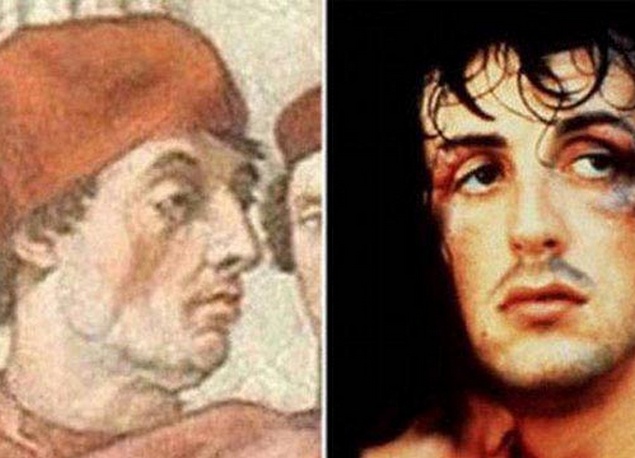 Звезда боевиков Сильвестр Сталлоне уж очень похожу на Папу Римского Григория IX. Звезда боевиков Сильвестр Сталлоне уж очень похожу на Папу Римского Григория IX.