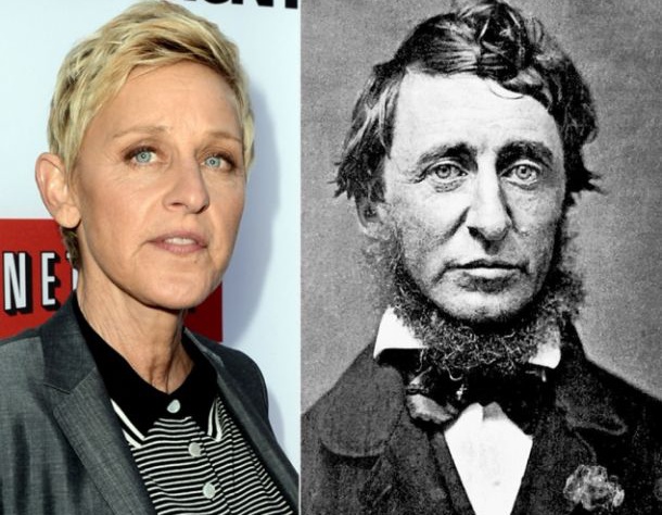 Эллен ДеДЖенерес и Генри Дэвид Торо, американский писатель