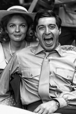 Дайан Китон и Аль Пачино на съемках фильма "Крестный отец", 1972.