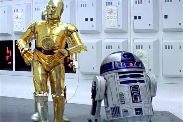 C3PO и R2D2. Неразлучная парочка роботов из "Звездных войн" стала одними из самых узнаваемых роботов в фантастике. Постоянно жалующийся паникер C3PO и его ответственный миниатюрный напарник R2D2, разговаривающий на незабываемом мелодичном языке, привнесли C3PO и R2D2. Неразлучная парочка роботов из "Звездных войн" стала одними из самых узнаваемых роботов в фантастике. Постоянно жалующийся паникер C3PO и его ответственный миниатюрный напарник R2D2, разговаривающий на незабываемом мелодичном языке, привнесли