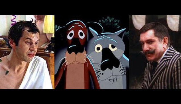 "Жил-был пес", 1982 год. Волк — Армен Джигарханян. Пес — Георгий Бурков.