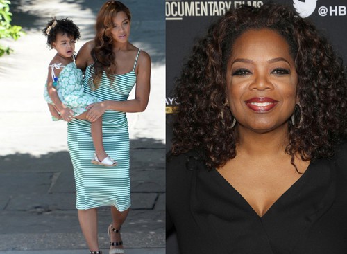 В качестве крестных родителей Jay Z и Бейонсе выбрали для своей дочки Блю Иви Опру Унифри и друга Тайрона Смита.