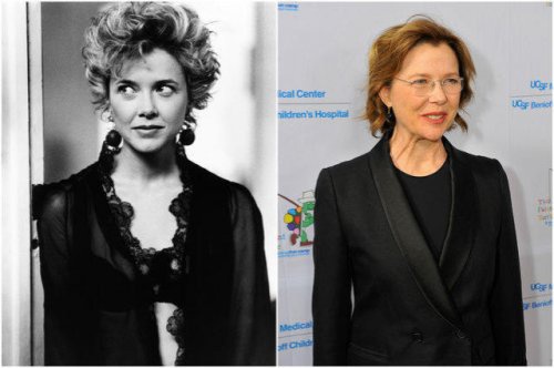 Аннетт Бенинг в 1990 году и сейчас