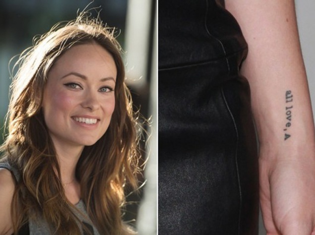 Оливия Уайльд и её скромное тату