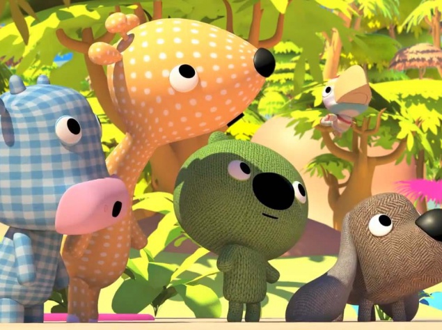 Мультфильм "Любимчики в поисках радуги". На одной ферме весело и дружно живут разные зверушки: собачка, теленок, свинка, медвежонок, жираф и птичка. Однажды друзья находят в лесу волшебную Радугу, с помощью которой отправляются в захватывающее путешествие