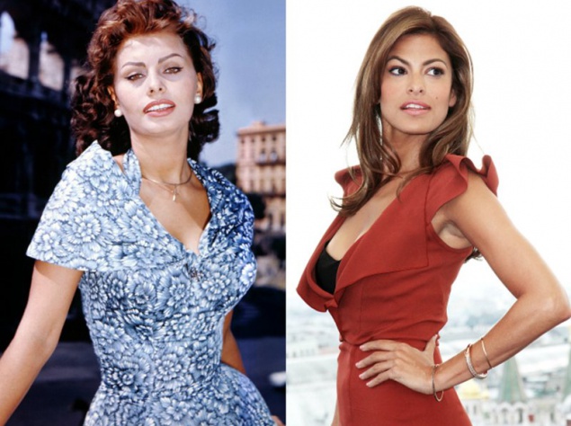 Софи Лорен и Ева Мендес