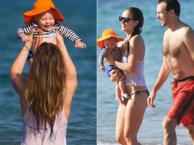 Оливия Уайлд с ребенком