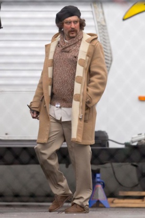 Джонни Депп на съемках нового фильма