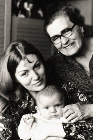 Анна Герман с сыном Збышеком и Мамой