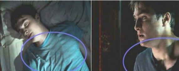 В части "Гарри Поттер и Орден Феникса" на Гарри за ночь волшебным образом меняется футболка