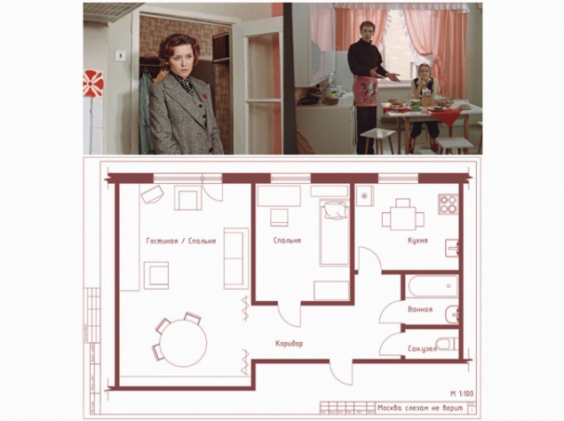 3. "Москва слезам не верит".  По фильму квартира располагается в новом доме на Мосфильмовской...