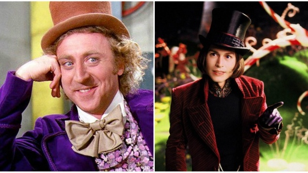 Вилли Вонка и шоколадная фабрика.  Вилли Вонка. 1972 и 2005