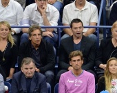 Хью Джекман и Бен Стиллер с супругами на US Open-2016