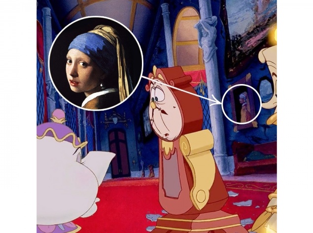 Бонус: картина "Девушка с жемчужной сережкой" в мультфильме "Красавица и Чудовище"