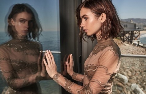 Лили Коллинз в фотосессии для Malibu Magazine