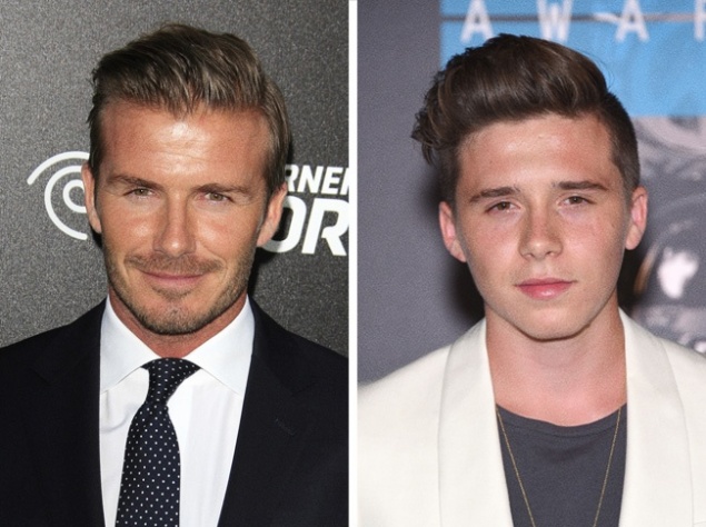 Девід Бекхем і Бруклін Бекхем