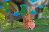 Человек с табуретом