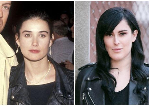 Деми Мур и Румер Уиллис в 27 лет
