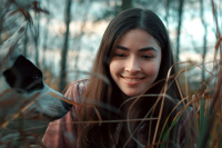 Лена и белый тигр