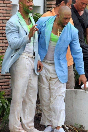 Дуэйн Джонсон с дублером